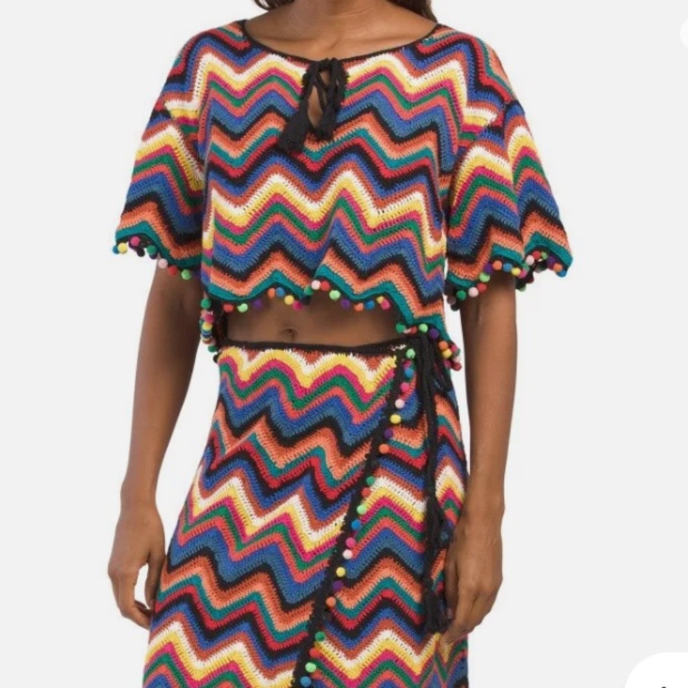 FARM Rio Multicolor Chevron Sweater - Picture 2 of 12